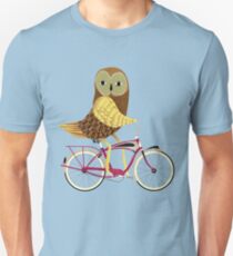 Owl Bicycle Unisex T-Shirt