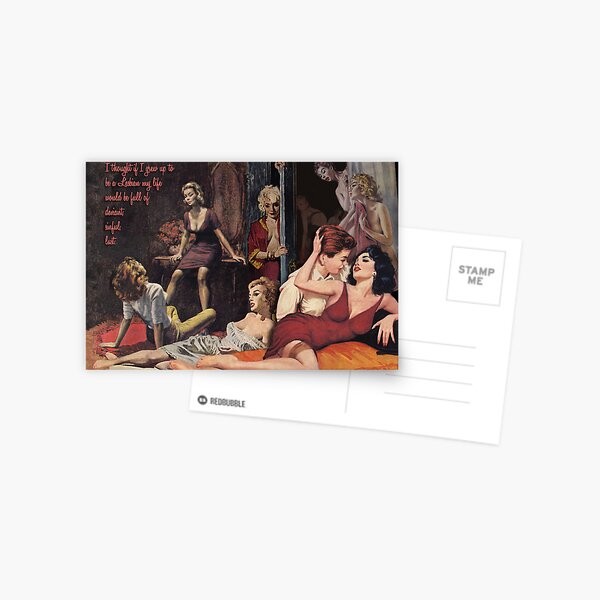 Pulp Novel Fantasy Postcard