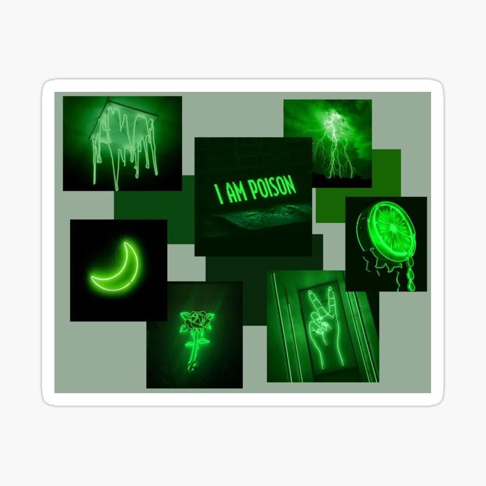 Neon Green Aesthetic' Sticker