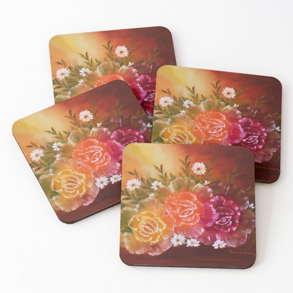 Item preview, hand painted yellow, orange and red roses  designed and sold by TEN10digital.