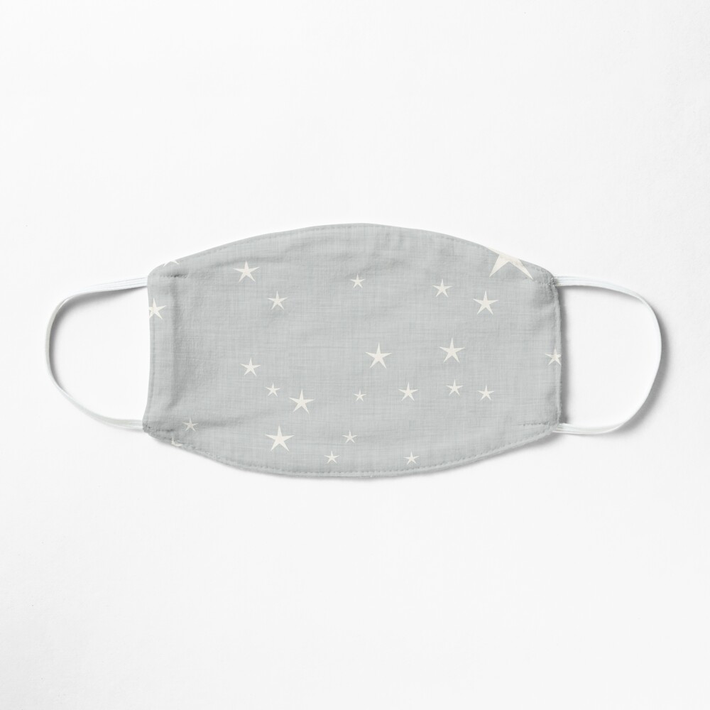 Grey star with fabric texture - narwhal collection Mask