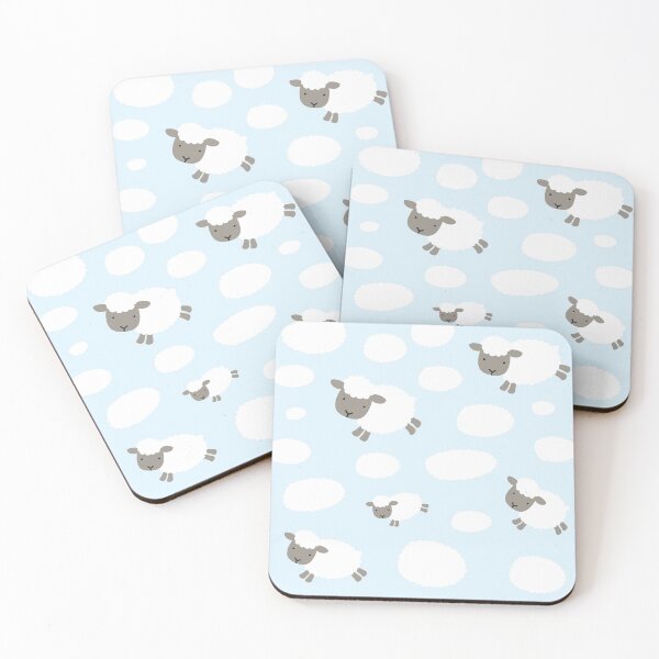 Item preview, Fluffy Sheep Jumping in the Clouds designed and sold by VintageStyle.