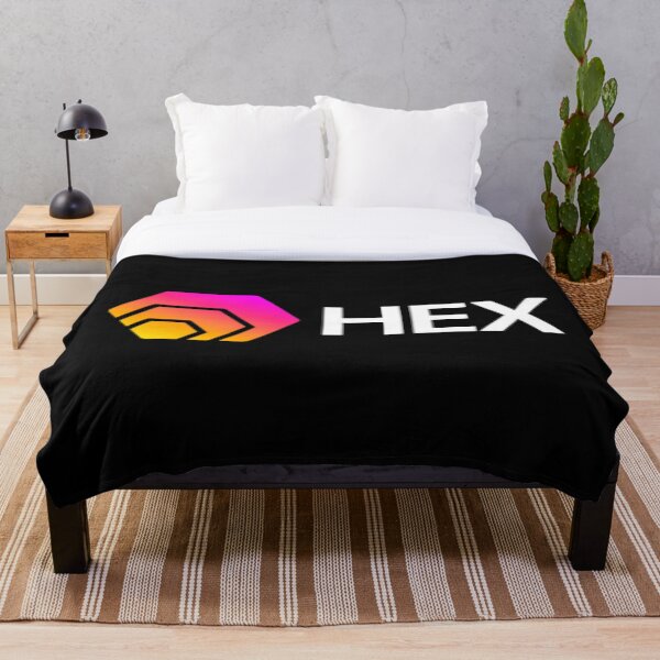 HEX Crypto Hexagon Logo Throw Blanket