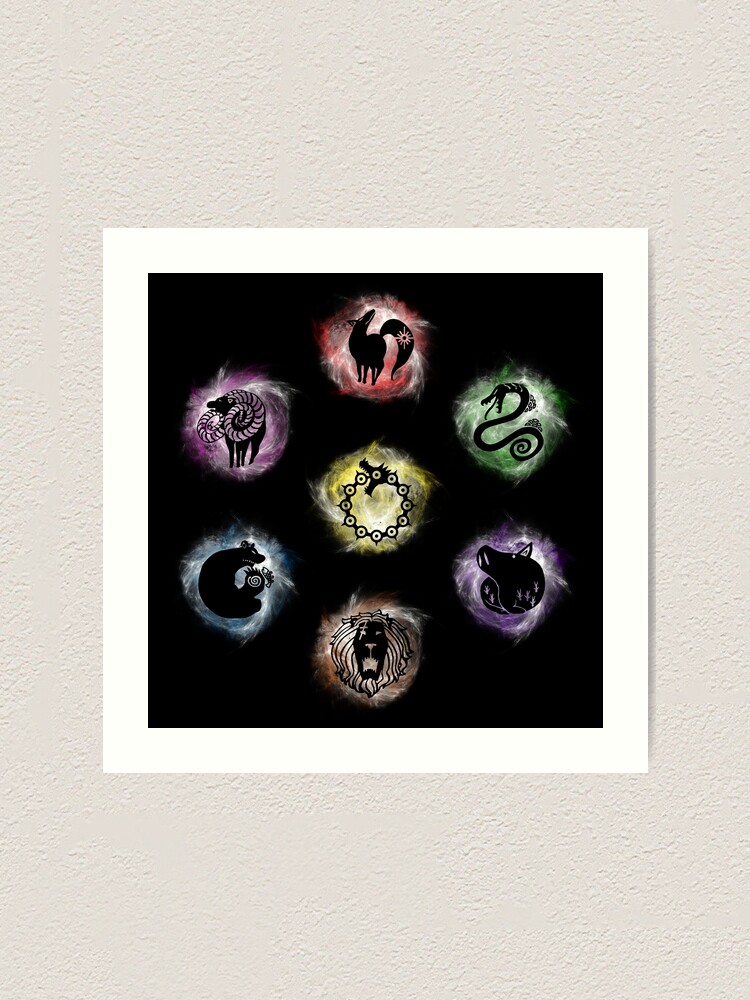 7 Deadly Sins Art Print By Bocaci Redbubble