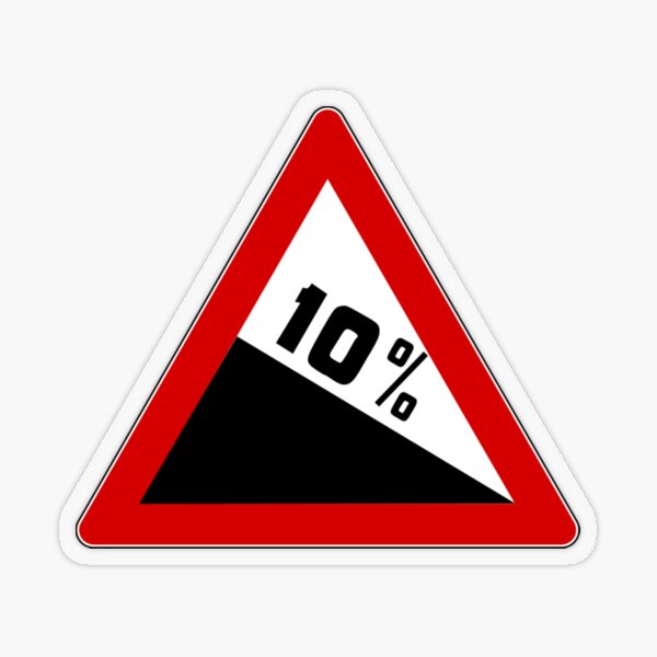 10% Sign Transparent Sticker