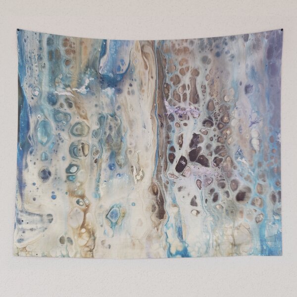 Item preview, Riverbed Abstract Paint Pour designed and sold by LivingArtBrenda.