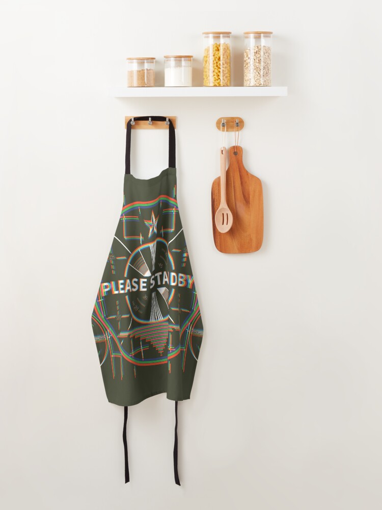 Alternate view of Please stand by Kaliedoscope Apron