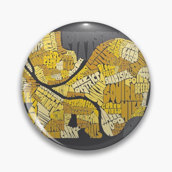 Item preview, Pittsburgh Neighborhood Map designed and sold by SydneyKoffler.