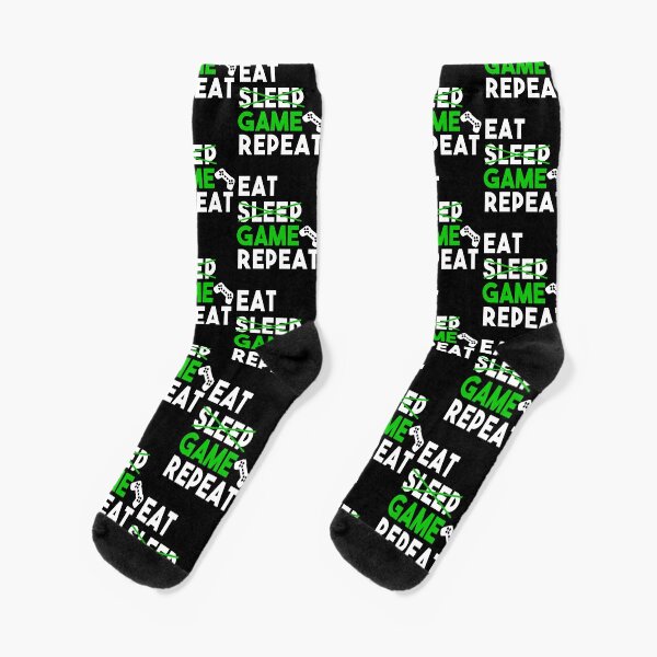 Eat Sleep Game Repeat Socks