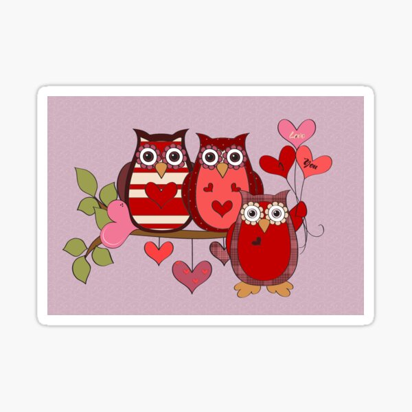 Item preview, Owls in Love, fantasy art designed and sold by LoneAngel.