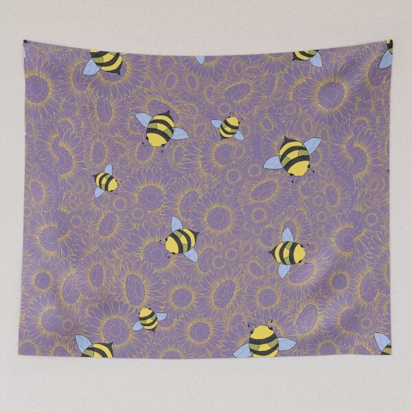 Item preview, Bees and yellow sunflowers  designed and sold by SaigamiProject.