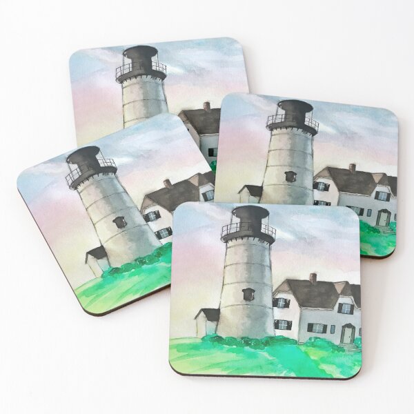 Aperçu de l'œuvre Peinture aquarelle phare coucher de soleil créée et vendue par Lady-Lilac.