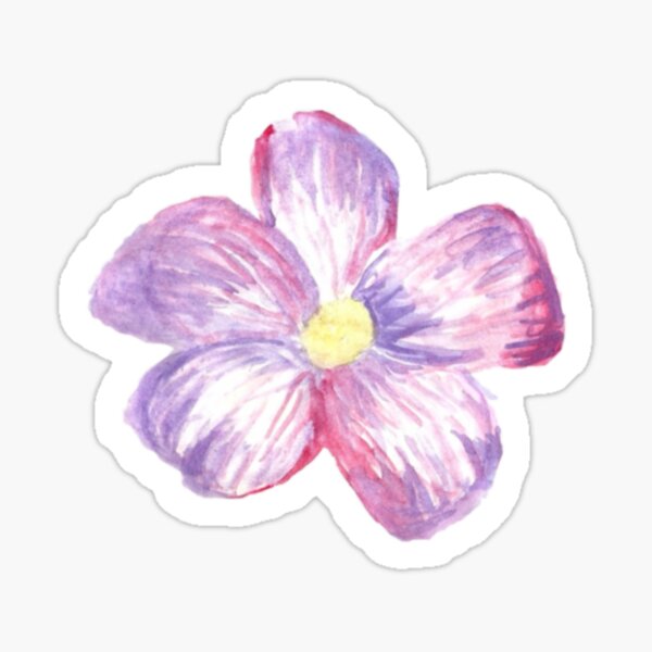 Hawaiian pink flower sticker  Sticker for Sale by ellieprints