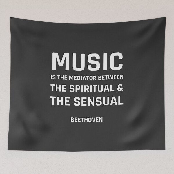 Item preview, Beethoven Quotes - Music is the mediator between the spiritual and the sensual life designed and sold by Inspirationmotivation.