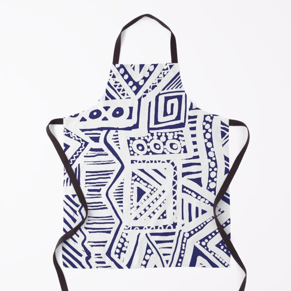 Item preview, Indigo Batik Abstract Tribal Geometric designed and sold by Leslie Rogers Todder.