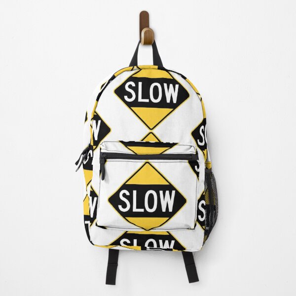 United States Sign - Slow, Old Backpack