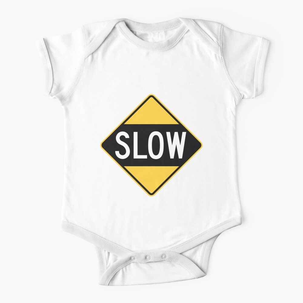 United States Sign - Slow, Old Baby One-Piece