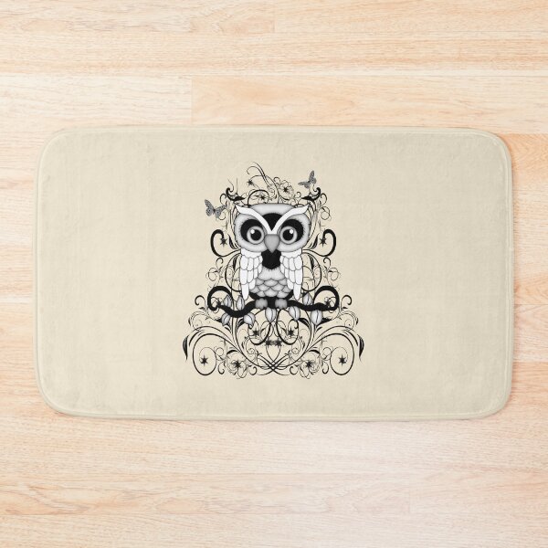 Item preview, Black lace Owl, fantasy art designed and sold by LoneAngel.