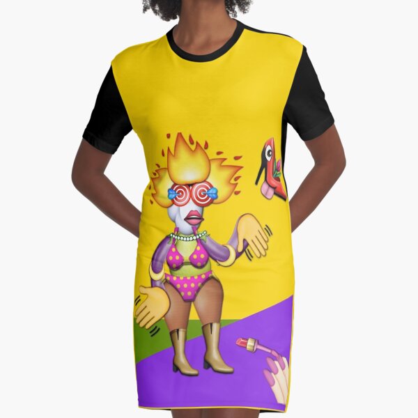 Emoji Collage #1 Graphic T-Shirt Dress