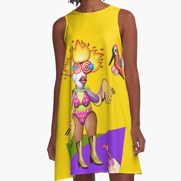 Emoji Collage #1 A-Line Dress