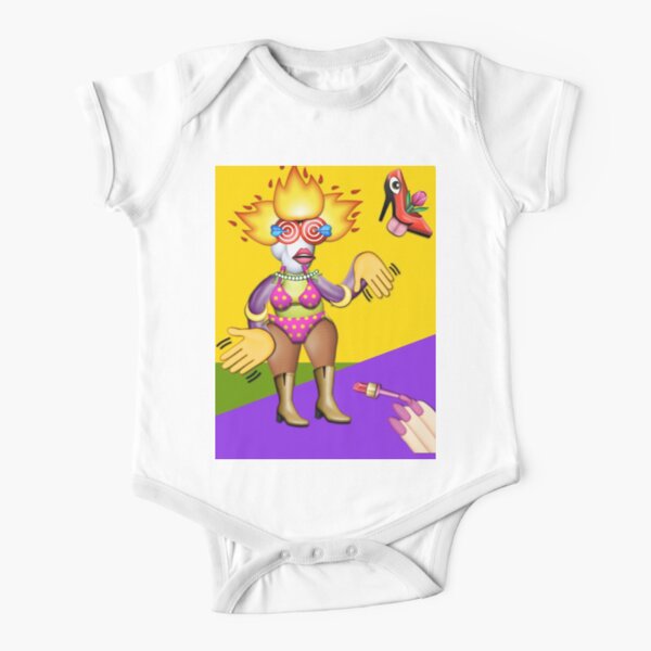 Emoji Collage #1 Short Sleeve Baby One-Piece