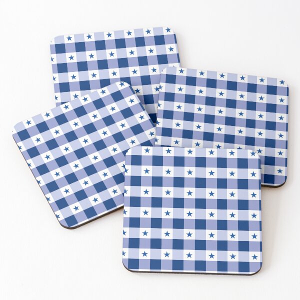 Item preview, Dark Midnight Blue Gingham With Stars designed and sold by pcreations.
