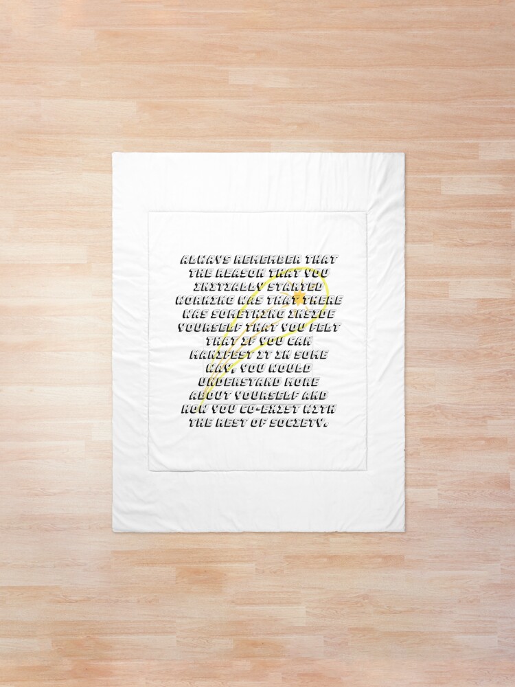 Alternate view of Advice From David Bowie Comforter