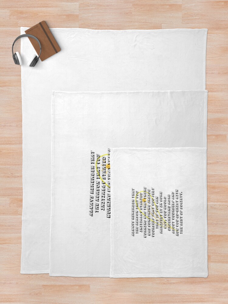 Alternate view of Advice From David Bowie Throw Blanket