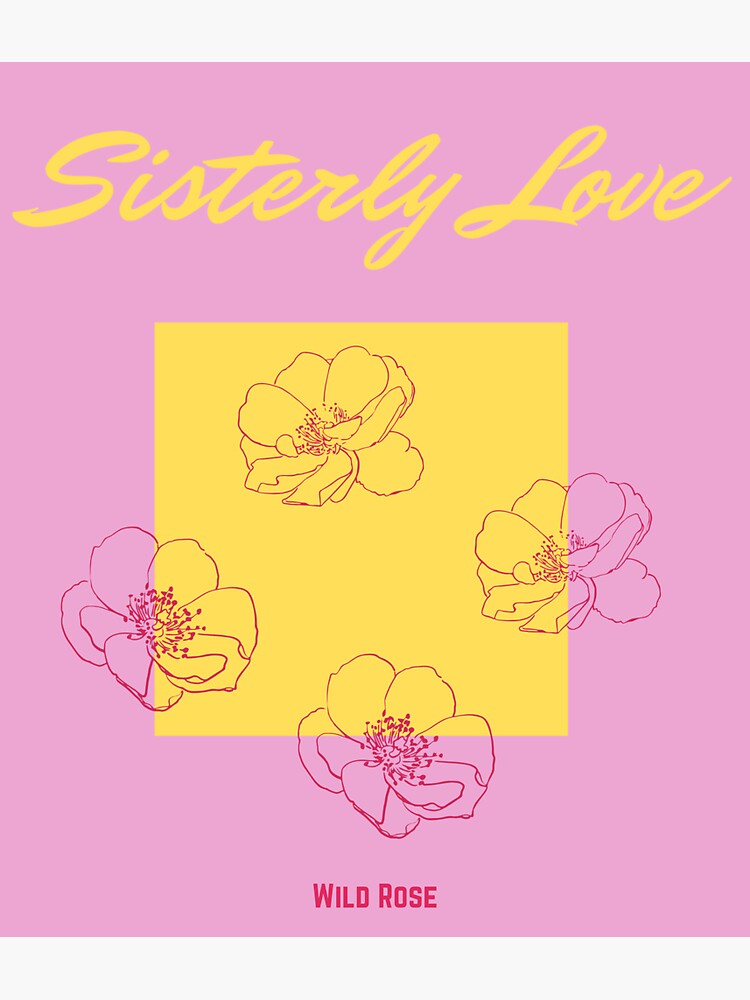 "Backstreet Rookie Flower Meanings / Language Wild Rose Sisterly Love" Sticker by bluejpn