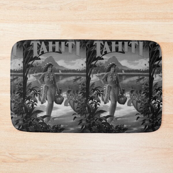 Item preview, Tahiti Noire vintage travel poster designed and sold by stickart-marek.