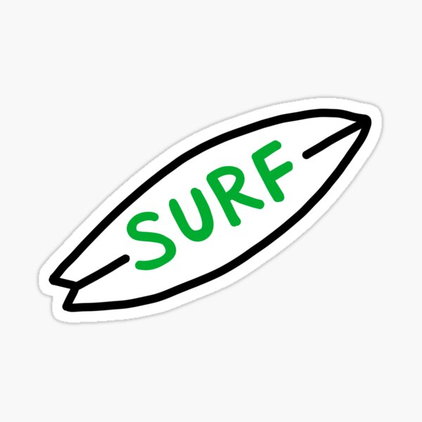 tiny surf board Sticker