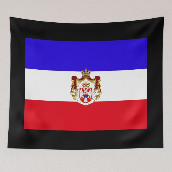 Item preview, Black Yugoslavia coat of arms flag designed and sold by AidanMDesigns.
