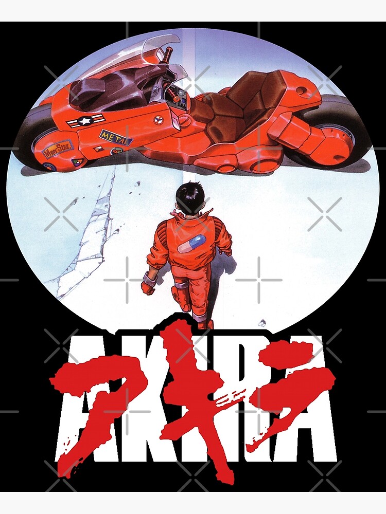 Different variations of 1980s cyberpunk anime movie posters for