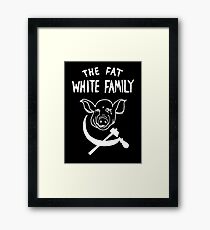 Fat White Family - White on black Framed Print