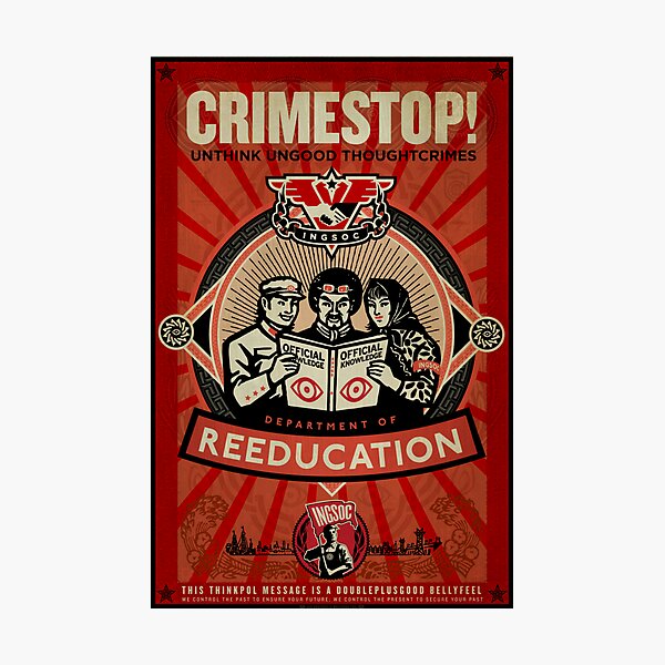 Artikel-Vorschau von  Airstrip One wird von der Einparteienregierung von Big Brother und INGSOC brutal beherrscht. Alle Formen von Dissens, designt und verkauft von LibertyManiacs.