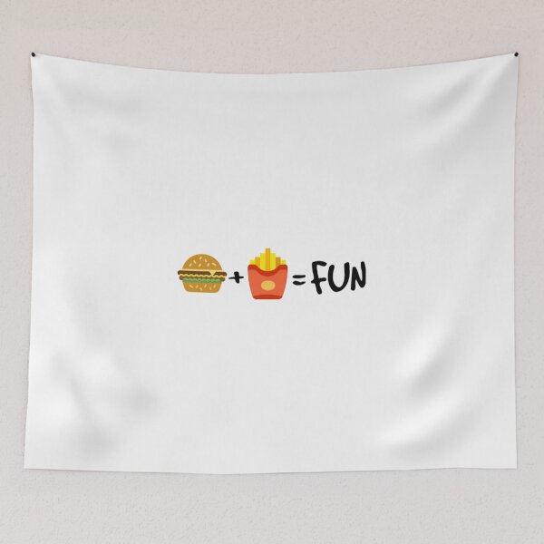 Item preview, Burgers + Fries = Fun designed and sold by EqualsFun.