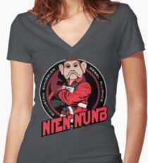 Star Wars Sullustan Smuggler Nien Nunb Crest Women's Fitted V-Neck T-Shirt