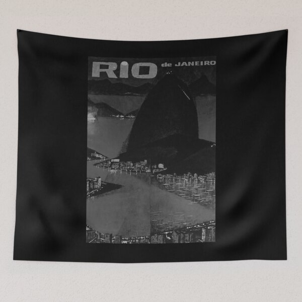 Item preview, Rio de Janeiro Noire vintage travel poster designed and sold by stickart-marek.