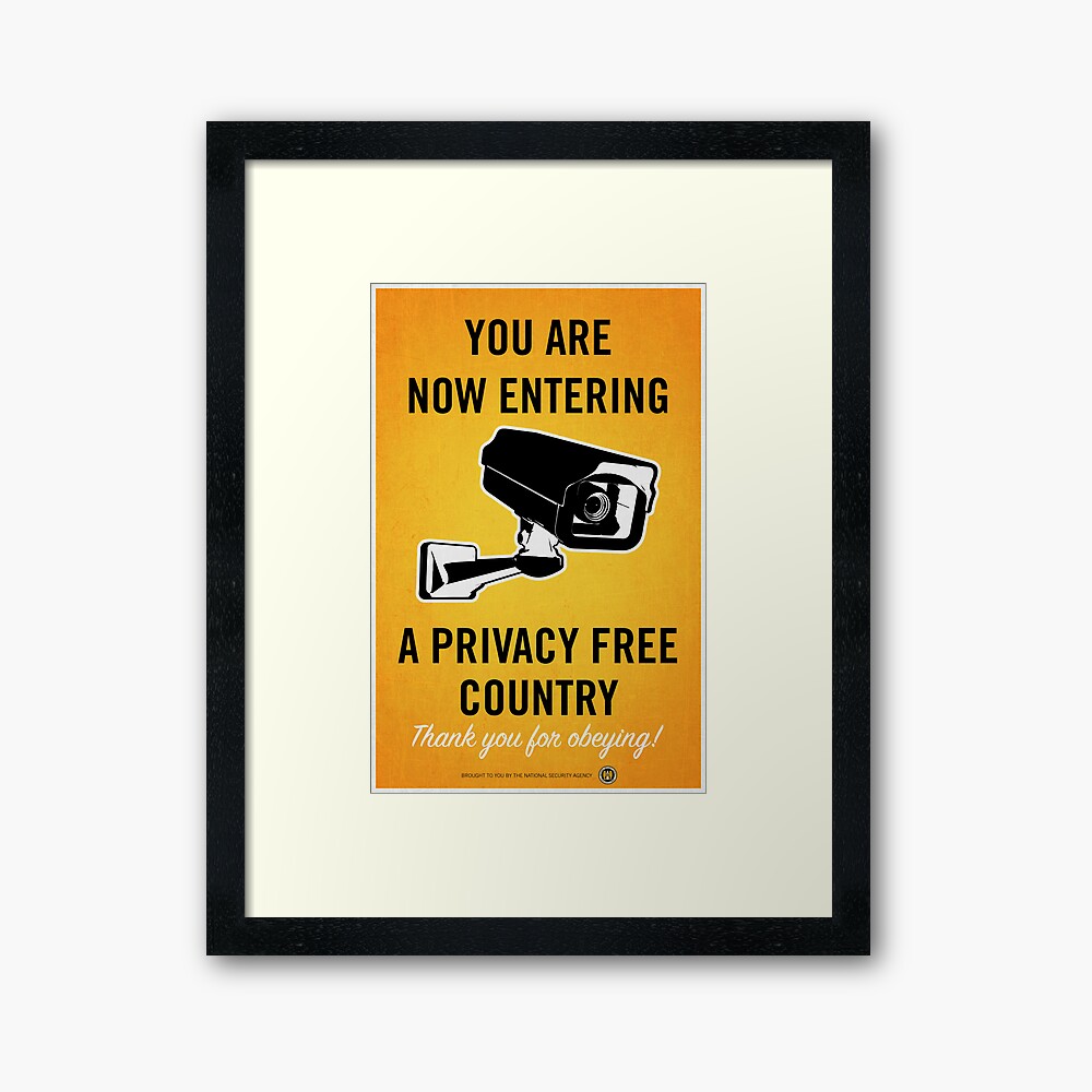 You Are Entering A Privacy Free Country Poster - Liberty Maniacs
