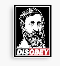 Henry David Thoreau "Disobey" Canvas Print