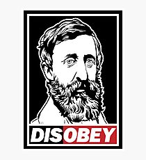 Henry David Thoreau "Disobey" Photographic Print