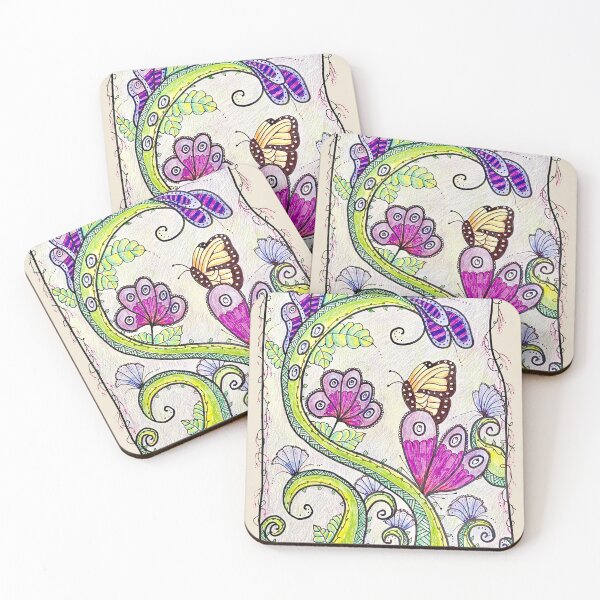 Item preview, Butterfly and Flowers designed and sold by JackiesTshirts.