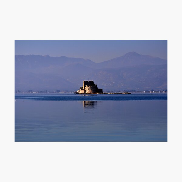 Greek Fortress in the Aegean Sea Photographic Print
