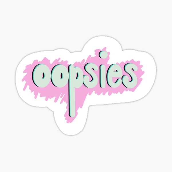 Vista previa del artículo con la obra «Pegatina Oopsies», diseñado y vendido por acc245.