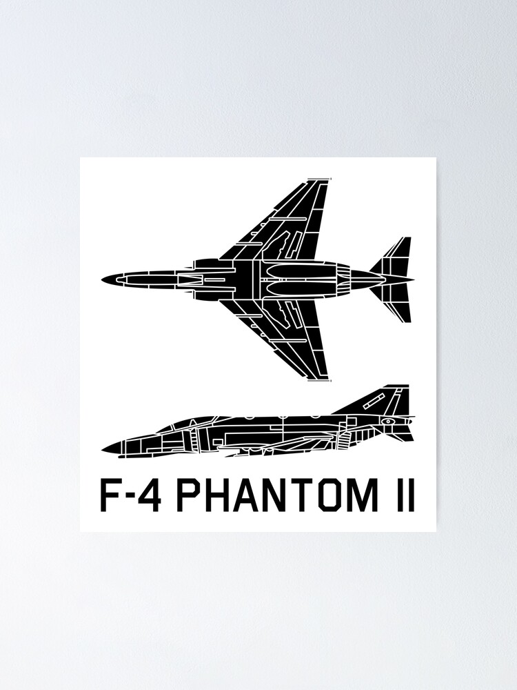 F4 fighter jet bomber phantom airplane military  Poster 13"x19" 