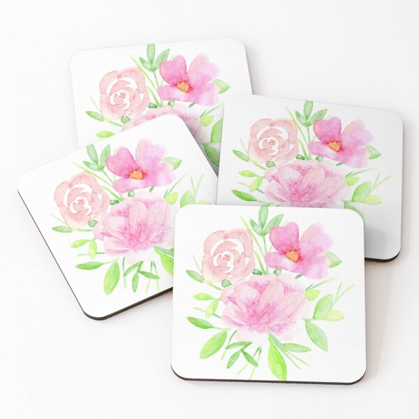Item preview, Bright Pink Floral Arrangement- Watercolor designed and sold by haleygrady.