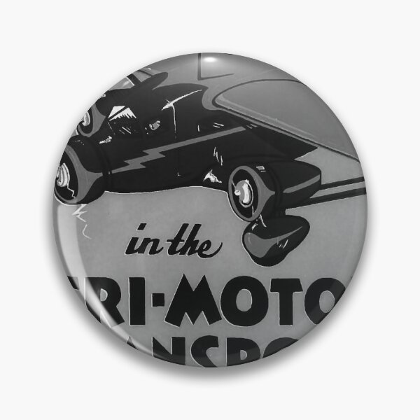 Item preview, Tri Motor Transport Noire vintage travel poster designed and sold by stickart-marek.