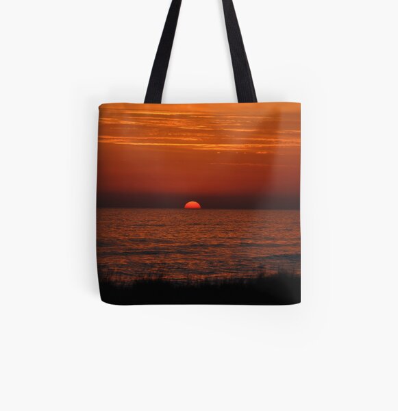 Purple Mediterranean Sunset All Over Print Tote Bag