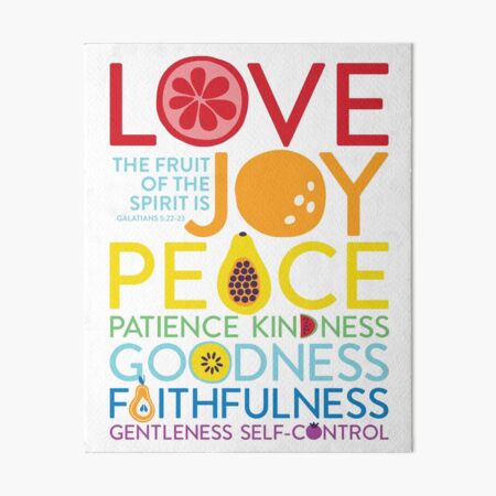 Fruit Of The Spirit Bible Verse Christian Art Board Print
