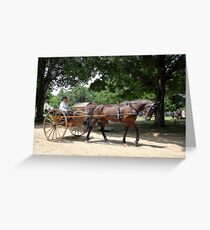 Horse and Carriage 3 Greeting Card